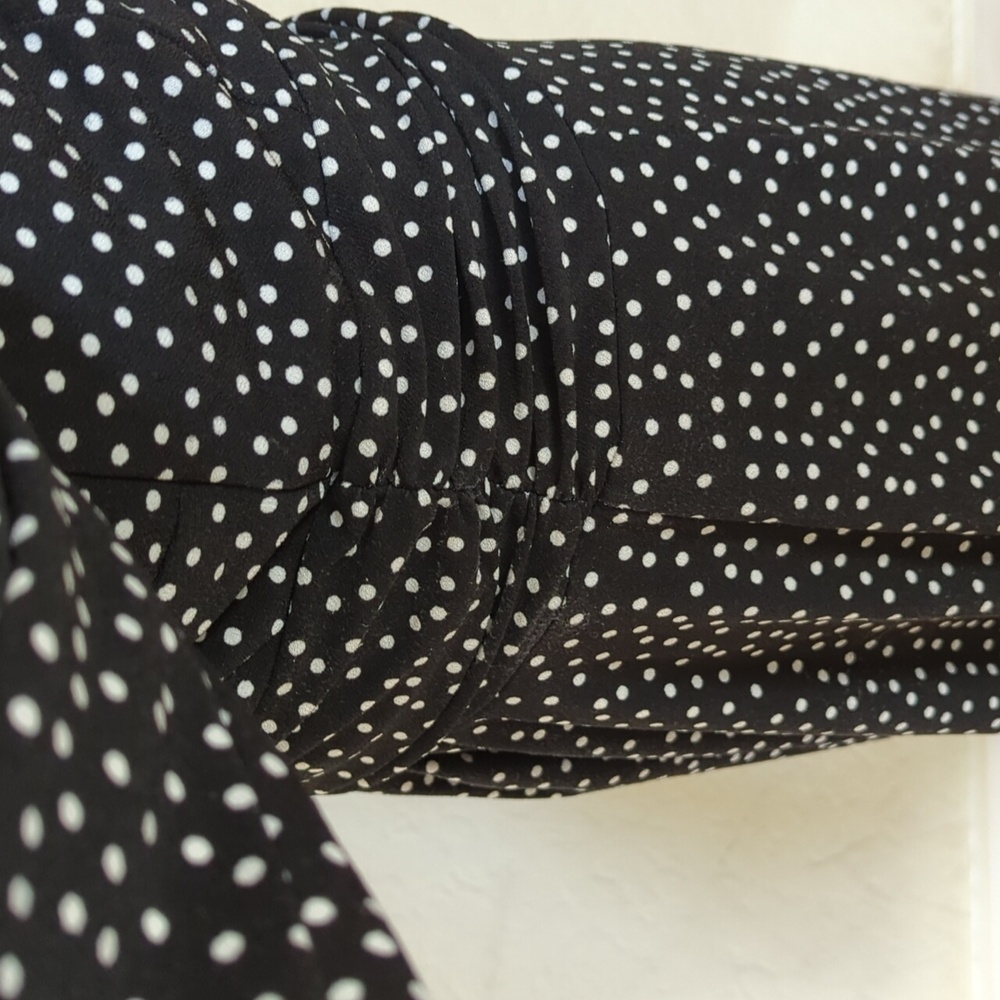 Ann Taylor Black and White Cinched Waist 3/4 Sleeve Sheath Dress Size 12 - Picture 7 of 11